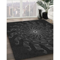 Patterned Black Rug, pat151gry