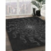 Machine Washable Transitional Black Rug in a Family Room, wshpat151gry