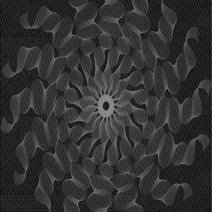 Patterned Black Rug, pat151gry