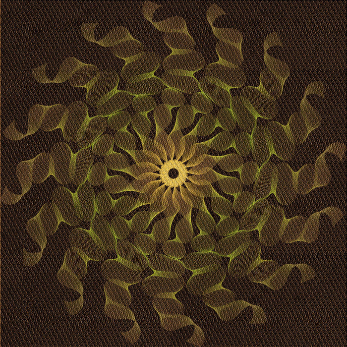 Round Patterned Dark Bronze Brown Rug, pat151org