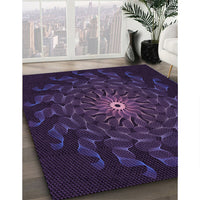 Patterned Deep Purple Rug, pat151pur