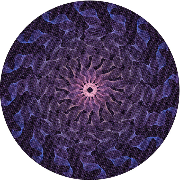 Square Patterned Deep Purple Rug, pat151pur