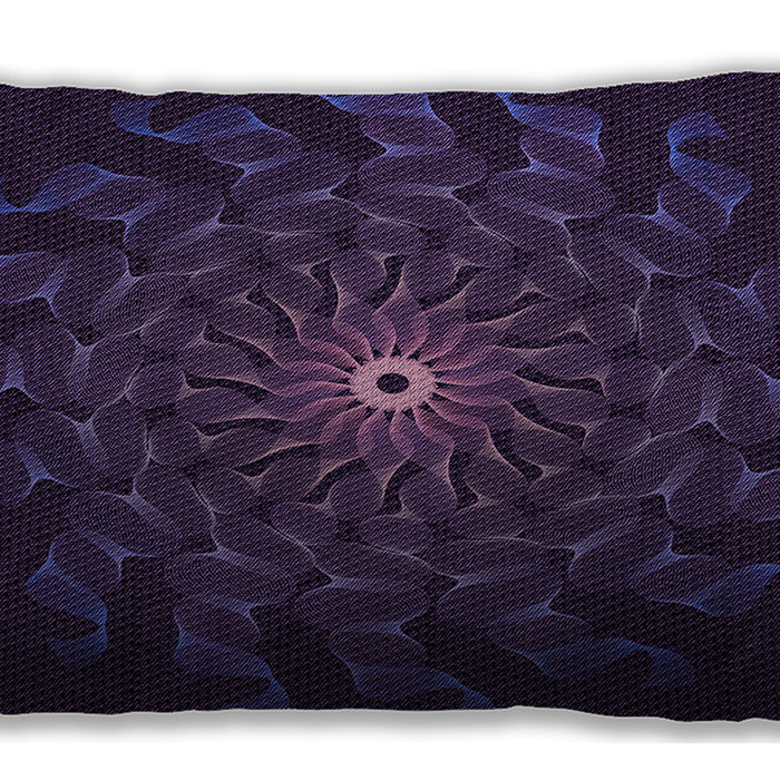 Patterned Rectangular Deep Purple Lumbar Throw Pillow, 13 inch by 19 inch, lbpat151pur