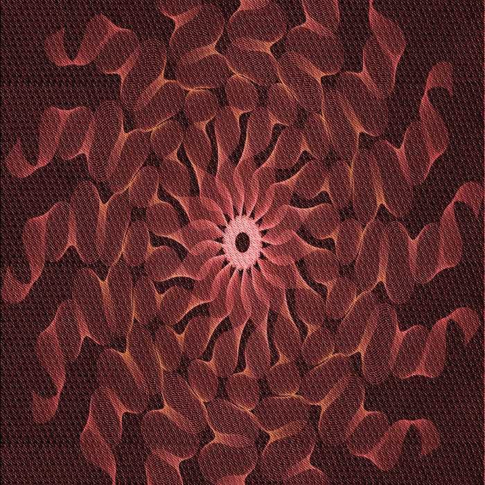 Patterned Dark Scarlet Red Rug, pat151rd