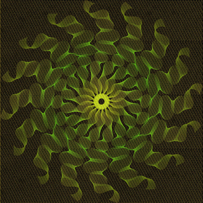 Round Patterned Midnight Gray Rug, pat151yw