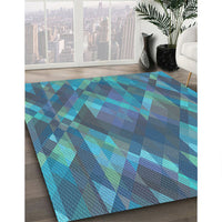 Patterned Blue Rug, pat1510lblu