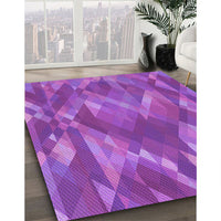 Patterned Crimson Purple Rug, pat1510pur