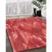 Machine Washable Transitional Red Rug in a Family Room, wshpat1510rd