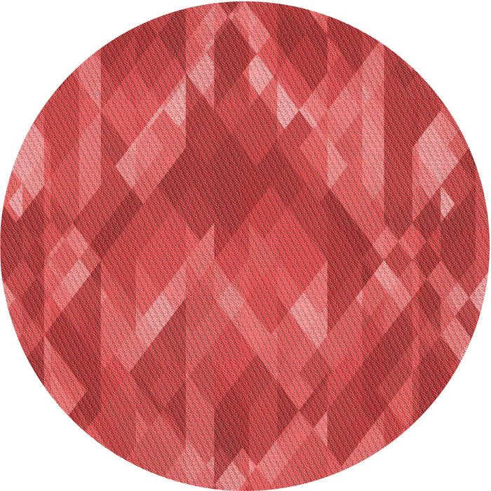 Square Patterned Red Rug, pat1510rd