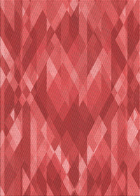 Machine Washable Transitional Red Rug, wshpat1510rd