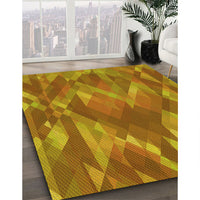 Patterned Mahogany Brown Rug, pat1510yw