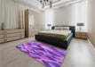 Patterned Purple Rug in a Bedroom, pat1511pur