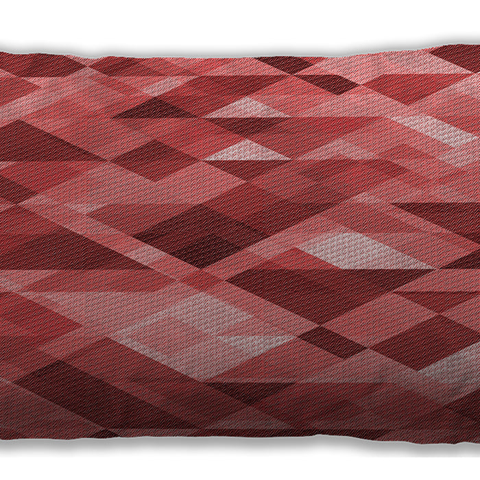 Patterned Rectangular Red Lumbar Throw Pillow, 13 inch by 19 inch, lbpat1511rd