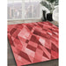 Machine Washable Transitional Red Rug in a Family Room, wshpat1511rd