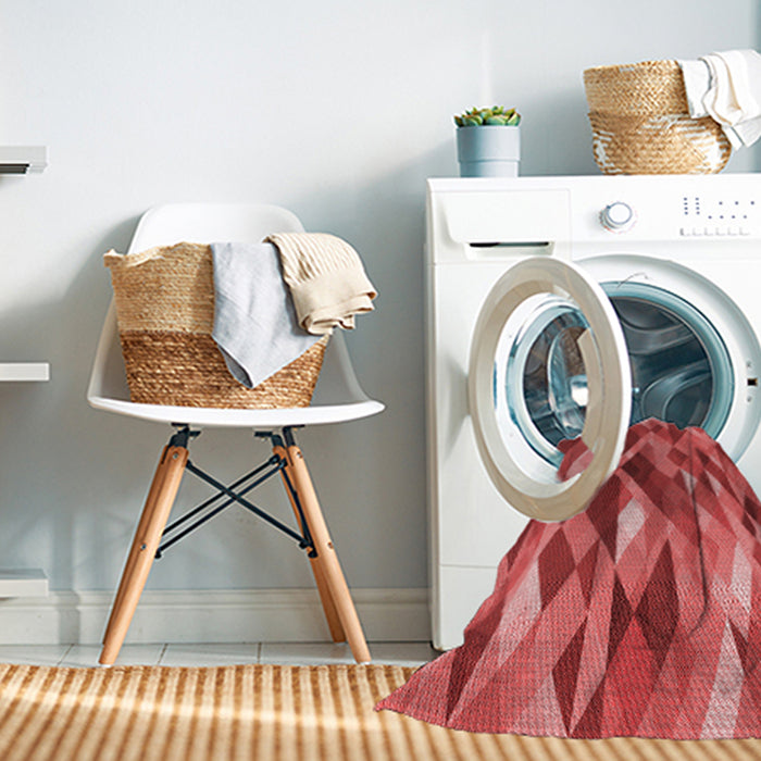 Machine Washable Transitional Red Rug in a Washing Machine, wshpat1511rd