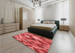 Patterned Red Rug in a Bedroom, pat1511rd