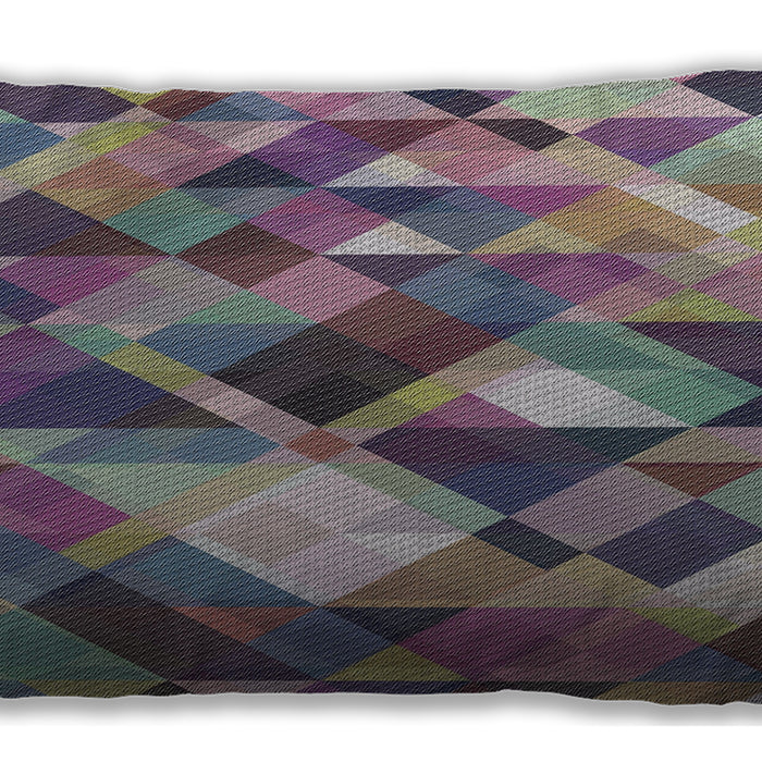 Patterned Rectangular Dark Gray Lumbar Throw Pillow, 13 inch by 19 inch, lbpat1511