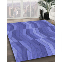 Patterned Blue Rug, pat1512blu