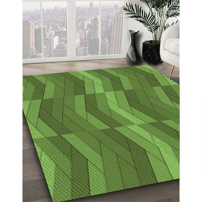 Machine Washable Transitional Seaweed Green Rug in a Family Room, wshpat1512grn