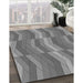 Patterned Ash Gray Rug in Family Room, pat1512gry