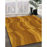 Patterned Mahogany Brown Rug, pat1512yw