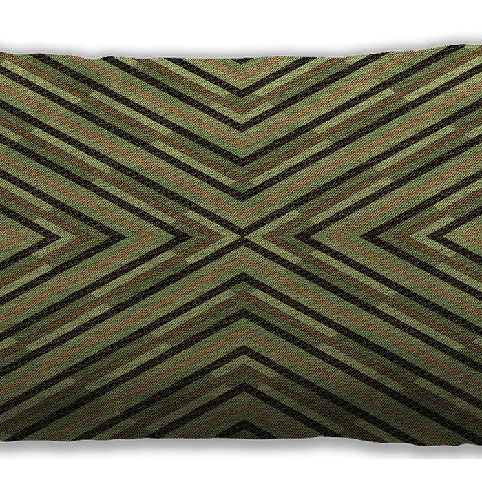 Patterned Rectangular Milk Chocolate Brown Lumbar Throw Pillow, 13 inch by 19 inch, lbpat1513brn