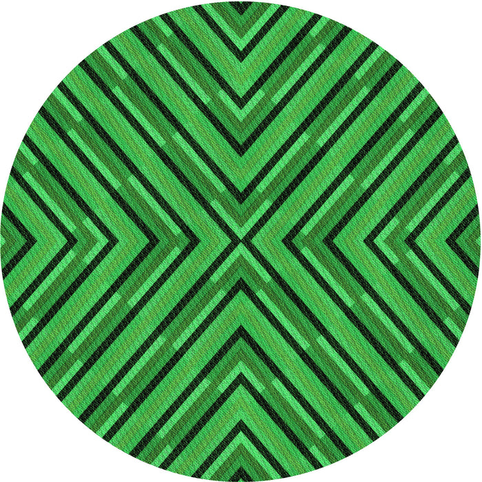 Square Machine Washable Transitional Deep Emerald Green Rug in a Living Room, wshpat1513grn