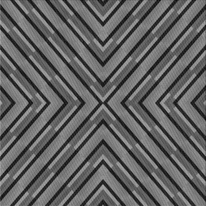 Round Patterned Dark Gray Black Rug, pat1513gry