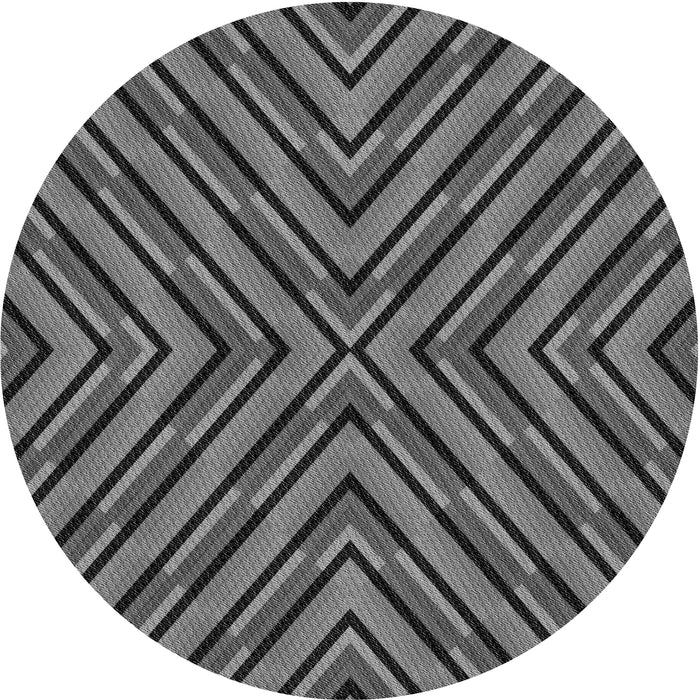Square Patterned Dark Gray Black Rug, pat1513gry