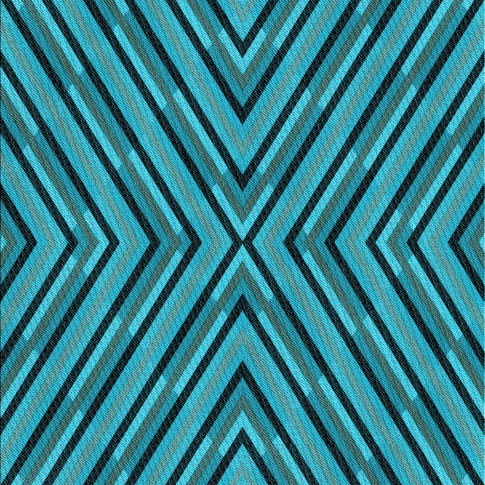Patterned Bright Turquoise Blue Rug, pat1513lblu
