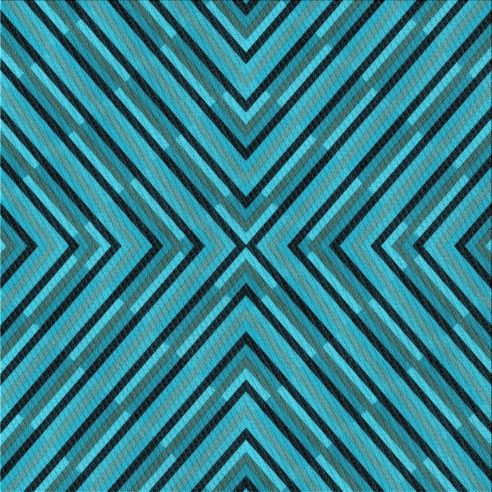 Round Patterned Bright Turquoise Blue Rug, pat1513lblu