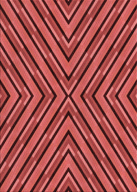 Machine Washable Transitional Tomato Red Rug, wshpat1513rd