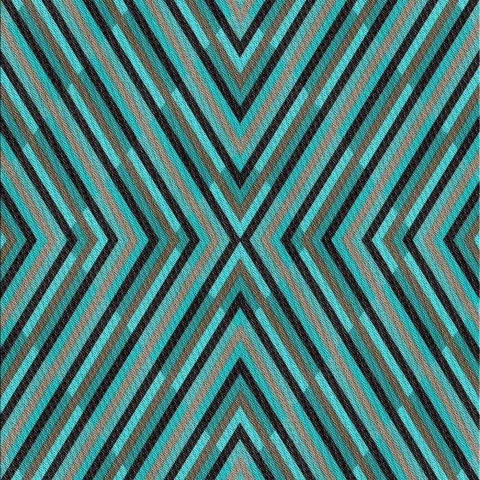 Patterned Turquoise Green Novelty Rug, pat1513