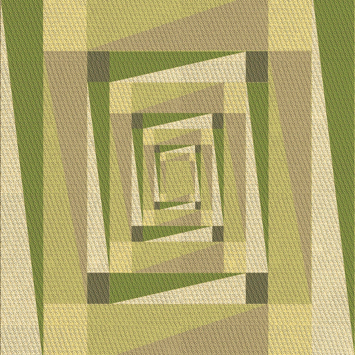 Patterned Chrome Gold Yellow Rug, pat1514brn