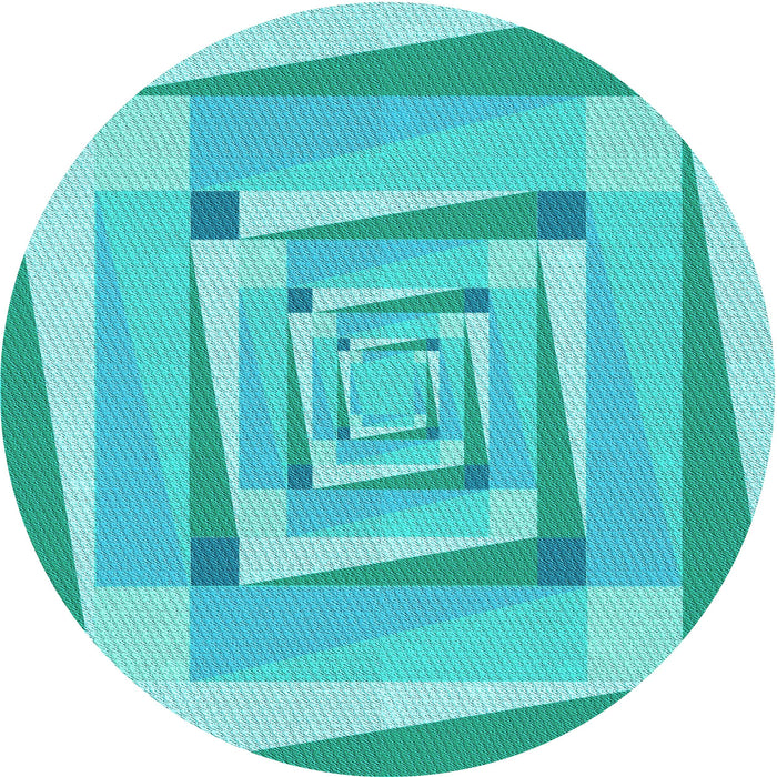 Square Machine Washable Transitional Dark Turquoise Green Rug in a Living Room, wshpat1514lblu