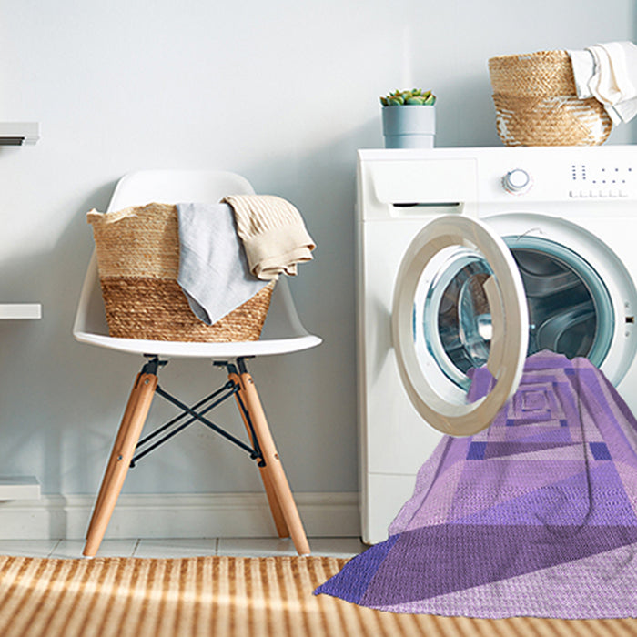Machine Washable Transitional Mauve Purple Rug in a Washing Machine, wshpat1514pur