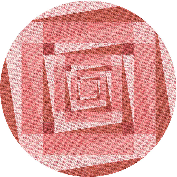 Square Patterned Pastel Pink Rug, pat1514rd