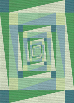 Patterned Pale Green Novelty Rug, pat1514