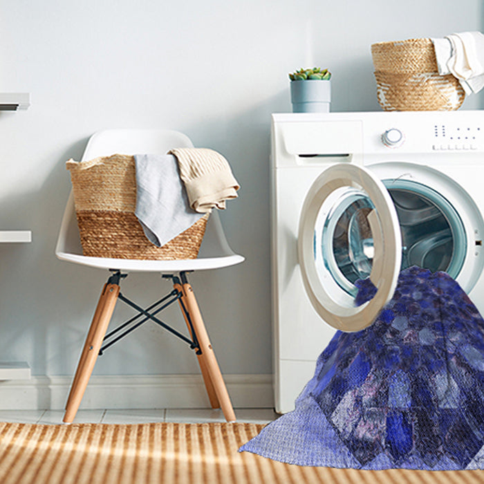 Machine Washable Transitional Denim Dark Blue Rug in a Washing Machine, wshpat1515blu