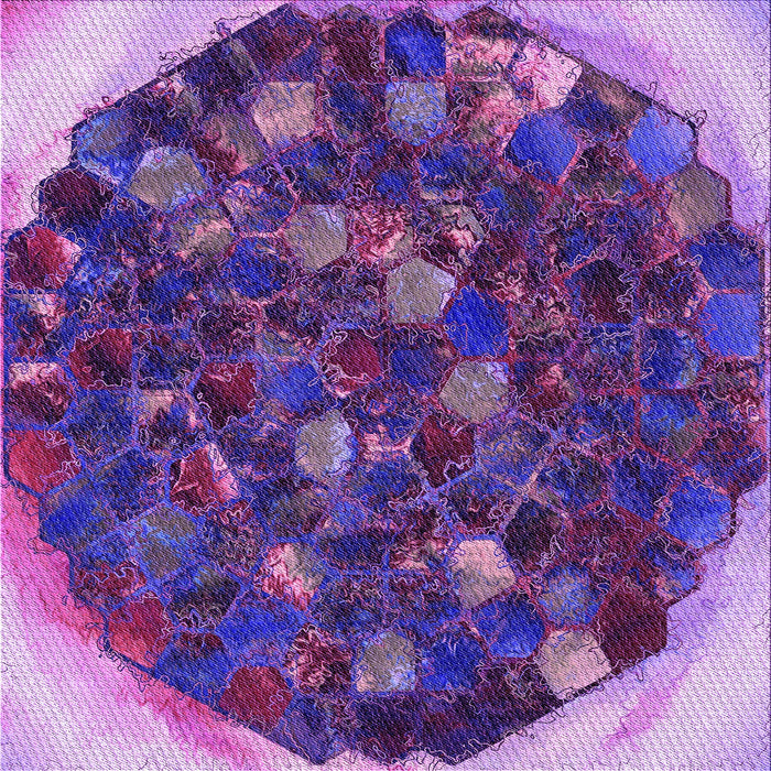 Round Patterned Purple Rug, pat1515pur
