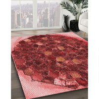 Patterned Red Rug, pat1515rd