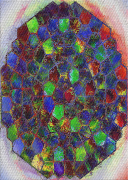 Patterned Dark Purple Novelty Rug, pat1515