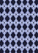 Patterned Night Blue Rug, pat1516blu