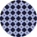 Square Patterned Night Blue Rug, pat1516blu