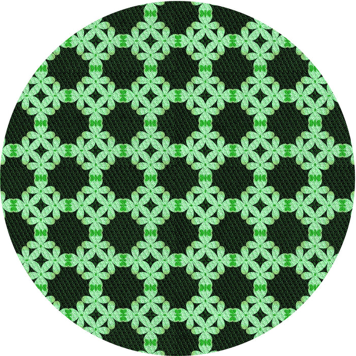 Square Patterned Green Rug, pat1516grn