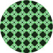 Square Patterned Green Rug, pat1516grn