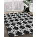 Patterned Cloud Gray Rug in Family Room, pat1516gry