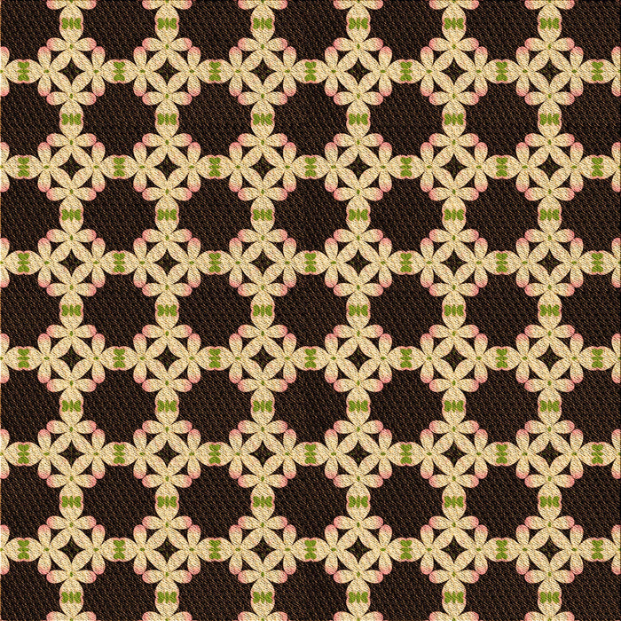 Round Patterned Yellow Orange Rug, pat1516org