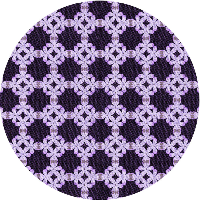 Square Machine Washable Transitional Bright Lilac Purple Rug in a Living Room, wshpat1516pur