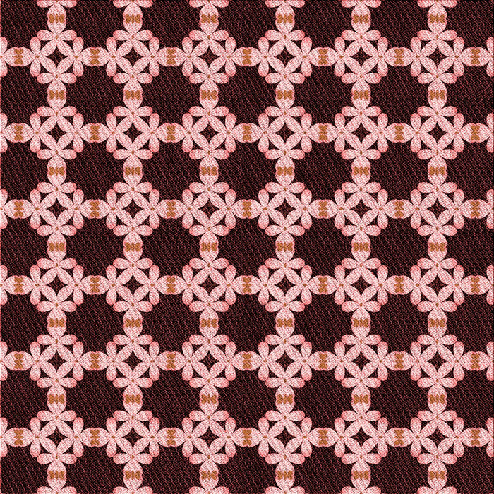 Round Machine Washable Transitional Light Coral Pink Rug, wshpat1516rd